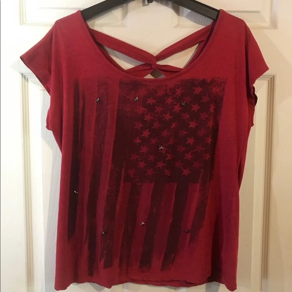 Maurices Tops - American Flag Tee Sz L